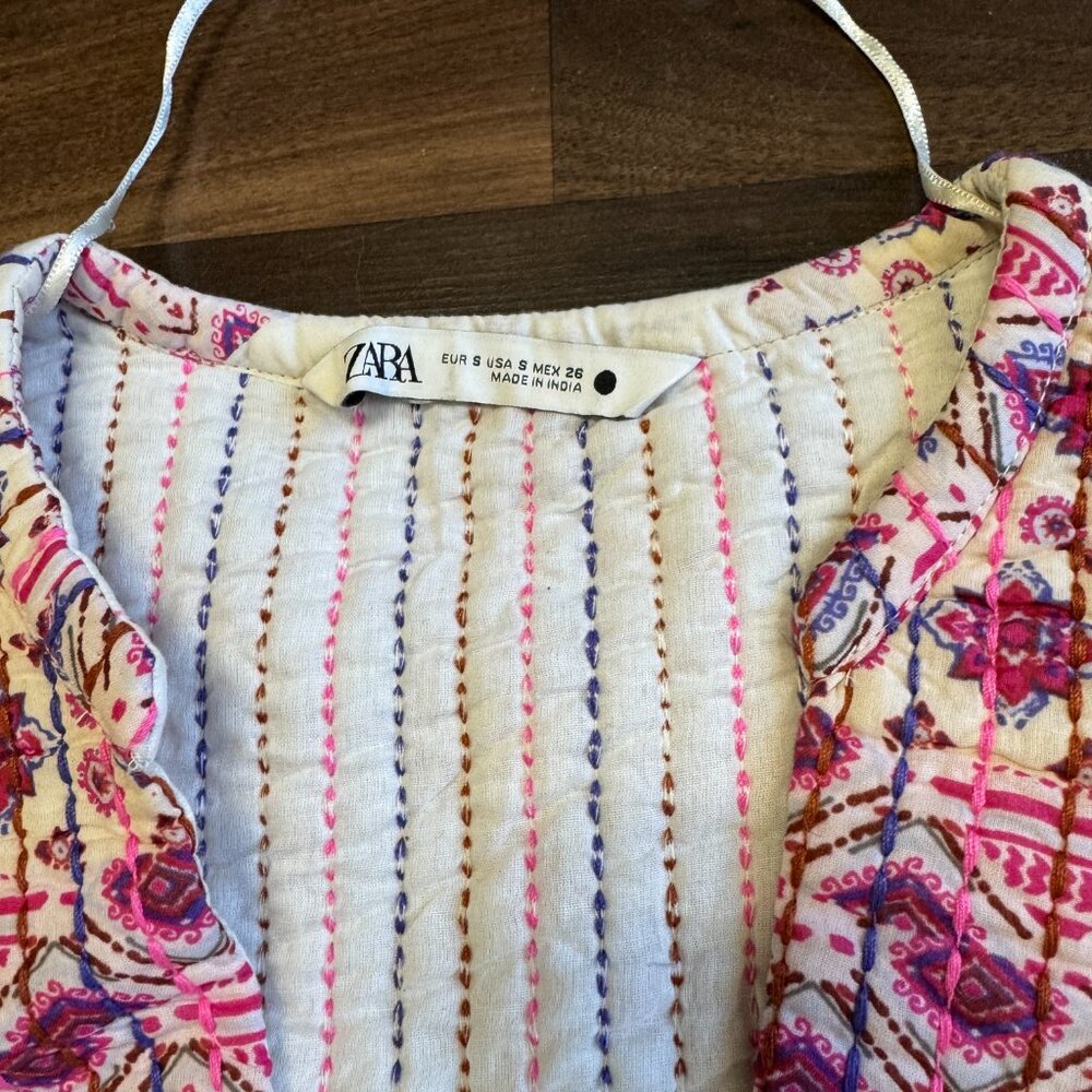 Zara Printed Quilted Matching Top And Bottom - image 5